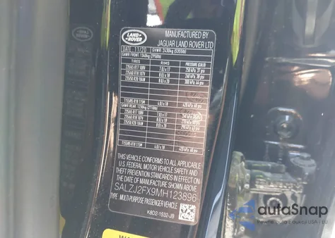 2021 Land Rover Range Rover Evoque S from USA, damaged, VIN SALZJ2FX9MH123896